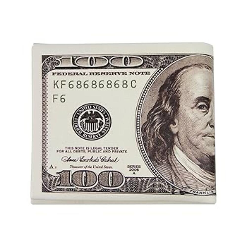 ❗Men's Trifold 100 Dollar Bill WALLET With ID Card Slit/Velcro Closure❗